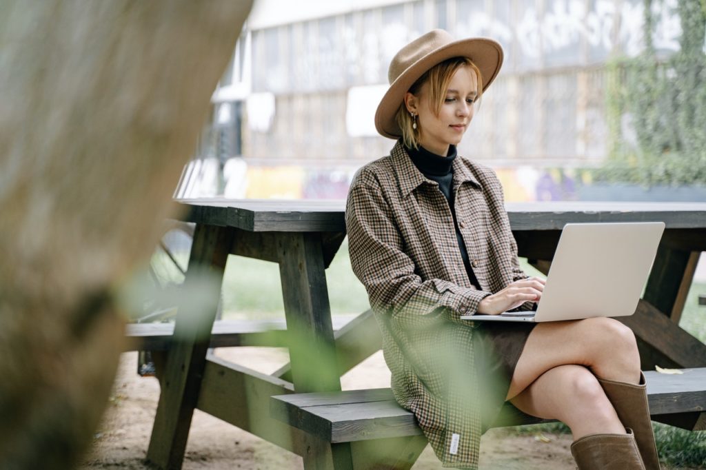 a millennial in the park